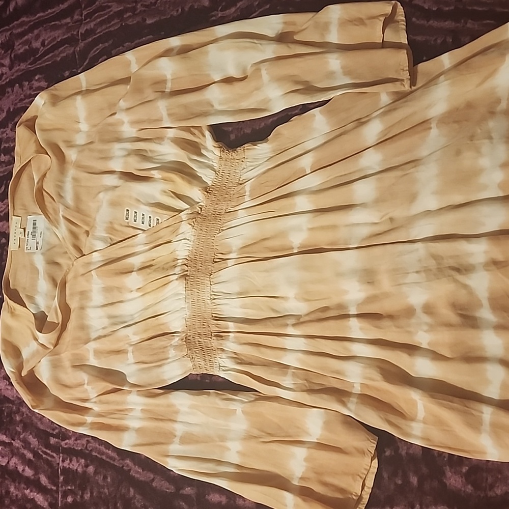 New women long-sleeve dress medium rose